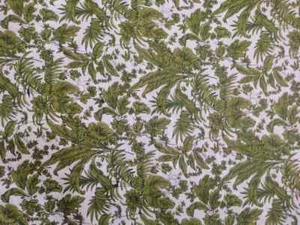 25 Yards Fabric Indian White Floral Hand Printed Cotton Fabric Sewing Fabrics - Picture 1 of 7