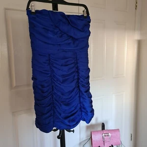 PILGRIM | Blue Tube Strapless Mini Dress Size 10 Formal Night Party Maxi Dress - Picture 1 of 9