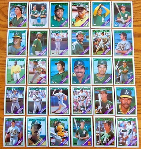 1988 Topps 🐘 Oakland Athletics 🐘 Team Set 30 cards . Mark McGwire - Canseco - Picture 1 of 5