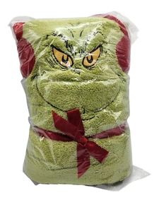 Department 56 Snowpinions Grinch SnowThrow Holiday Fleece Blanket 60x45" - NEW - Picture 1 of 3