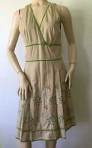 CYNTHIA STEFFE Made in USA Embroidered Sleeveless Surplice Dress (Size 12) - Picture 1 of 12