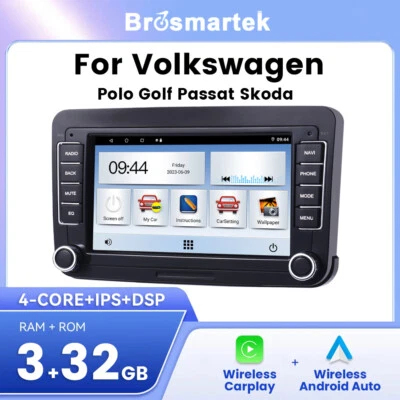 For VW Golf MK5 Polo Passat Jetta Android Apple Carplay Car Radio Stereo SAT NAV - Bild 1 von 4