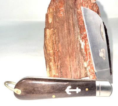 Cannon Band Sailor Rope Jack Knife 3 7/8" Wood Handle with Shackle - Image 1 of 4