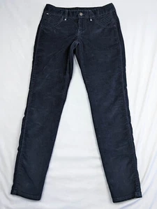 Athleta Womens Size 2 Black Corduroy Pants Skinny Draw String Low Rise - Picture 1 of 14
