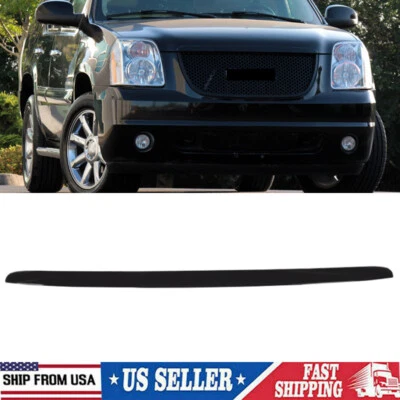 Fit For GMC Yukon XL Denali 2007-2014 Gloss Black Front Hood Panel Trim Molding Foto 1 de 4