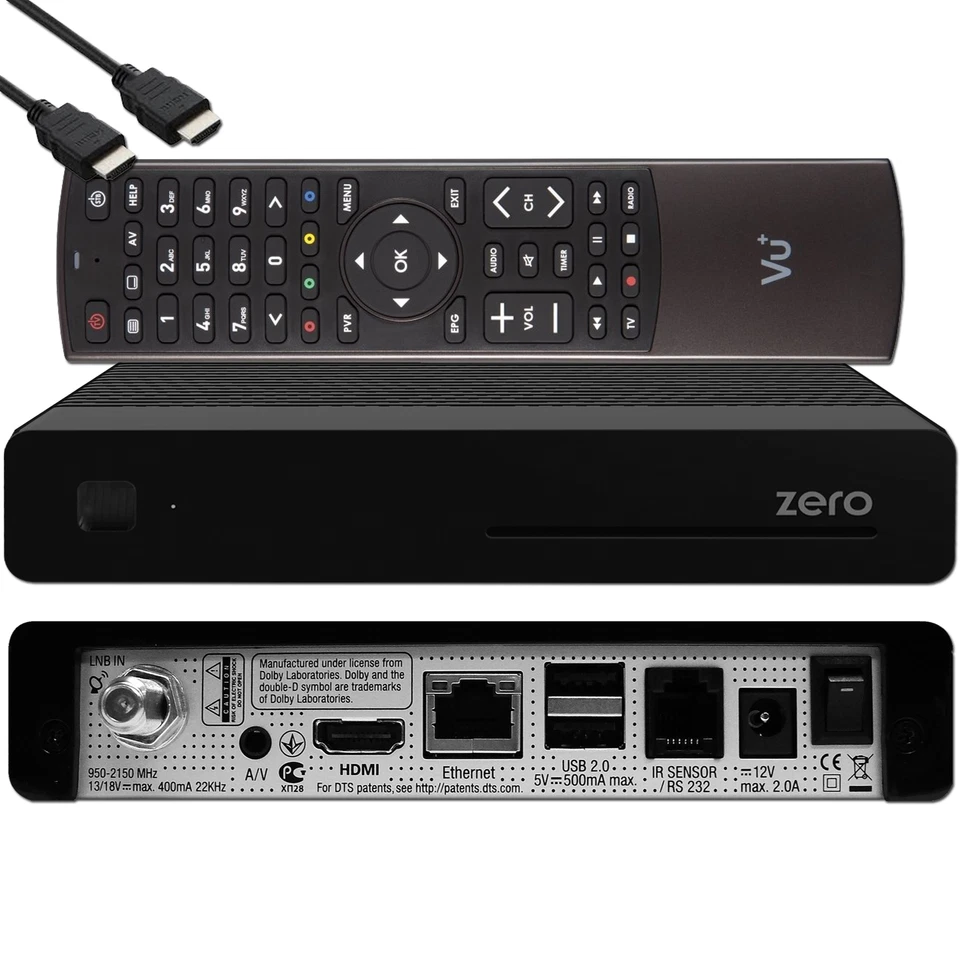 ►VU+ Zero HW Version 2 - 1x DVB-S2 Full-HD Sat Tuner E2 Linux Receiver schwarz✅ - Bild 1 von 4