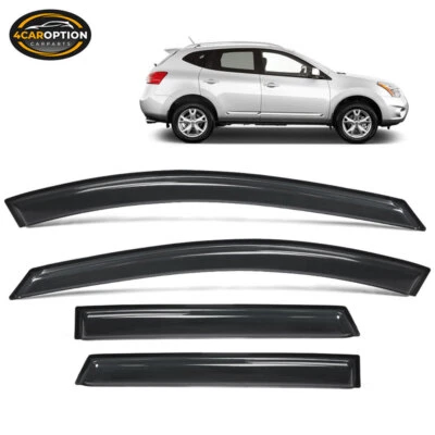 Fits 09-13 Nissan Rogue 14-15 Rogue Select 4DR Window Visors Rain Sun Guard Vent Foto 1 de 4