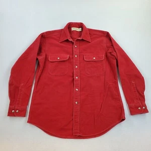 Vintage St. John's Bay Heavy Flannel Shirt Men Long Sleeve Red Size L Made In US - Bild 1 von 5