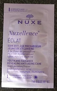 2 Nuxellence Éclat Youth & Radiance Revealing Anti-Aging 2 x 2 ml. Sample.France - Imagen 1 de 2