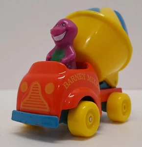 Anthropomorphic Toy Barney The Dinosaur Cement Mixer Truck 1993 Die Cast Vehicle - Picture 1 of 11