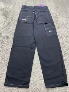 Vtg Paco jeans Men 28x30 Black Baggy Grudge 90s Hip Hop Y2K Skater Carpenter NWT - Picture 1 of 10