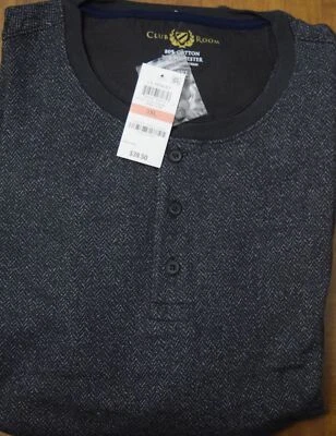 Club Room Hombre Espiga Calce Clásico Henley Plomo Oscuro Talla 3XL 🔥🔥 Foto 1 de 4