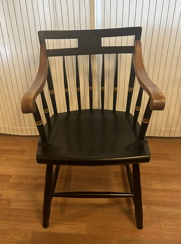 Vintage Nichols and Stone Harvard University Scholar's Windsor Armchair Cover