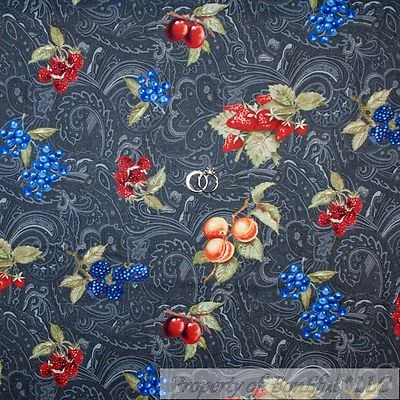 Edredón de algodón BonEful Fabric FQ gris cachemira rojo cereza paja*berry azul país Foto 1 de 4