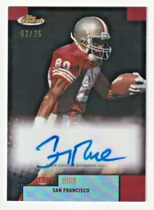 Jerry Rice 2024 Topps Finest Autograph Auto #2/25 San Francisco 49ers HOFer - Picture 1 of 2