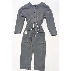 Zara Girls Long Sleeve Jumpsuit With Text SHARE THE PLANET Size 7 - Picture 1 of 15