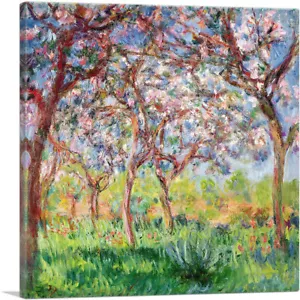ARTCANVAS Giverny in Springtime Canvas Art Print by Claude Monet - Bild 1 von 11