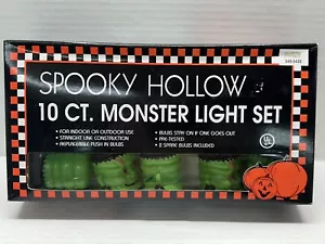Vintage Halloween Spooky Hollow 10 CT. Monster Light Set Indoor & Outdoor - Picture 1 of 6