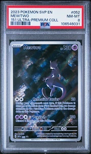 PSA 8 Mewtwo Full Art SVP EN 052 - 2023 Pokémon Scarle & Violet Black Star Promo - Bild 1 von 2