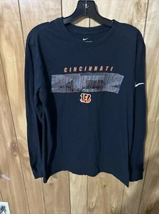Cincinnati Bengals Long Sleeve Nike T Shirt Sz Medium - Picture 1 of 11