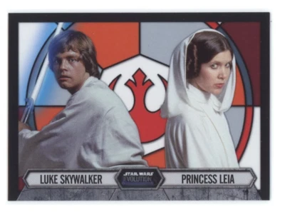 LUKE SKYWALKER PRINCESS LEIA 2016 Topps Star Wars Stained Glass Pairings #1 C2 - Image 1 of 2