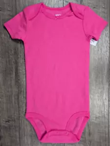 Baby Girl Clothes New Carter's 18 Month Solid Dark Pink Bodysuit - Picture 1 of 3