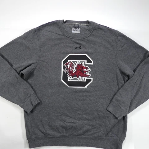 South Carolina Gamecocks Sweatshirt Men's Large Under Armour ColdGear Grey NCAA Cover
