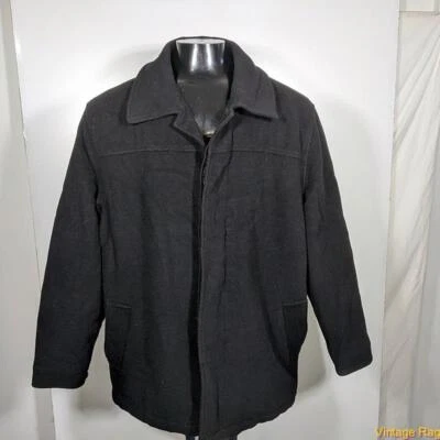 BKE Wool Jacket Coat Mens Size XL Black insulated buttoned - Image 1 of 4