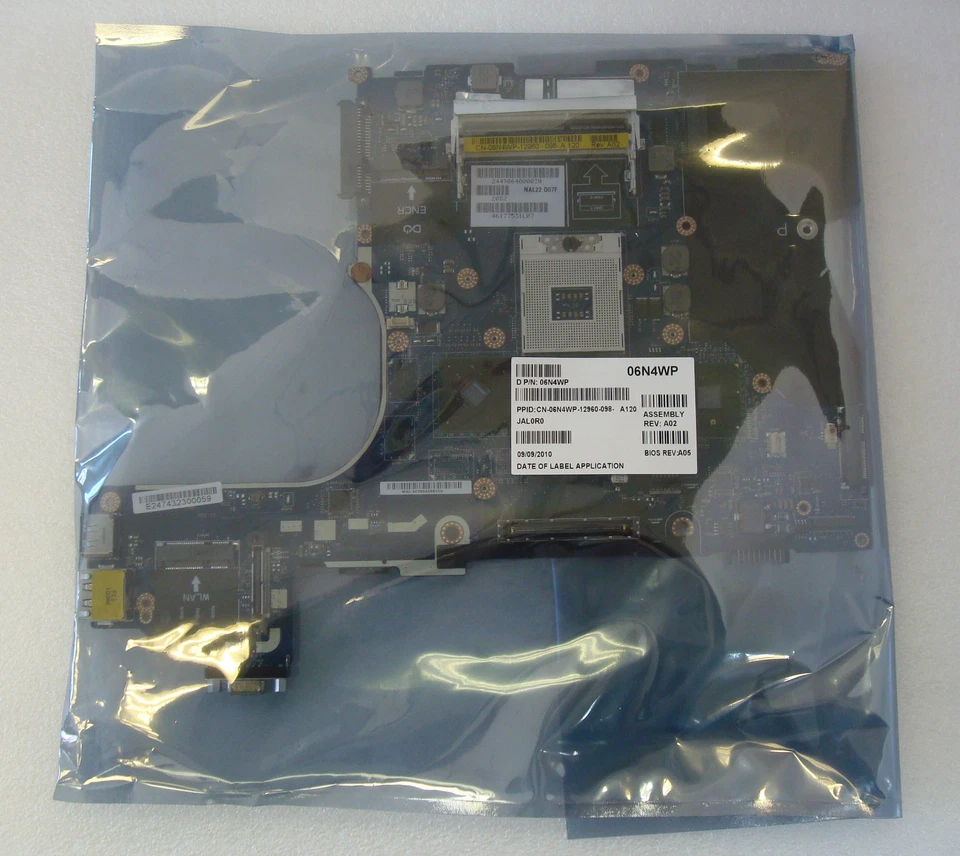Dell Latitude E6510 Motherboard 06N4WP 6N4WP Socket G1 rPGA 988A - Image 1 of 1