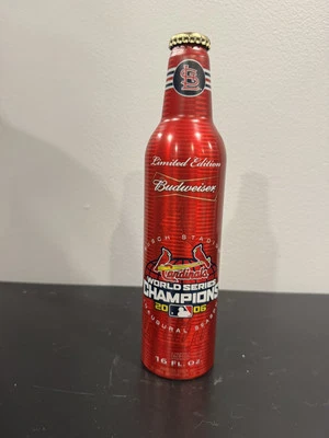 Botella de cerveza STL Cardinals World Series Champion Budweiser 2006 edición limitada Foto 1 de 2