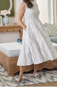 Ivy Society Social Crown Ivy The Newport Damenkleid 100 % Baumwolle Größe 16 weiß - Bild 1 von 10