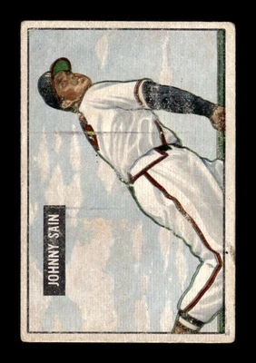Bowman #314 1951 Johnny Sain muy bueno salón 10001966 Foto 1 de 2