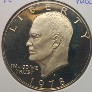 Dólar Eisenhower 1978 S gema camafeo profundo prueba - moneda revestida - envío gratuito IK78-C - Imagen 1 de 4
