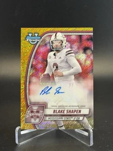 2024 Bowman University Chrome Blake Shapen Gold Auto /50 Miss State PA-BSH - Picture 1 of 2