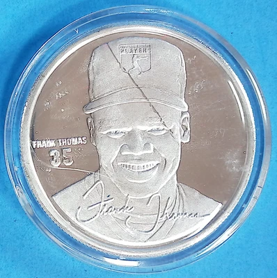 Medallón conmemorativo Frank Thomas Highland Mint 1 OZ plata fina 999 Foto 1 de 2