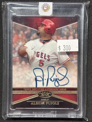 2012 Topps Tier One Albert Pujols Autograph Auto 30/50 MLB Angels #TTAAP - Image 1 of 3