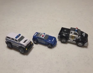 Lot Of 3Tonka Tinys Micro Mini Blue Police Car - Emergency Rescue Vehicles - Picture 1 of 3