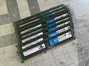 QTY 8 Micron 16GBx8 2RX4 PC3-14900R Server RAM MT36JSF2G72PZ-1G9P1Kg - Picture 1 of 2