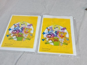 Vintage American Greetings 2 Packs Of 8 Party Gift Bags Muppet Jim Henson Yellow - Picture 1 of 5