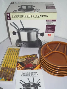 Fondue eléctrica TCM - 1000 vatios - 2,5 L - 6 platos - 14 horquillas - sin usar - Imagen 1 de 4