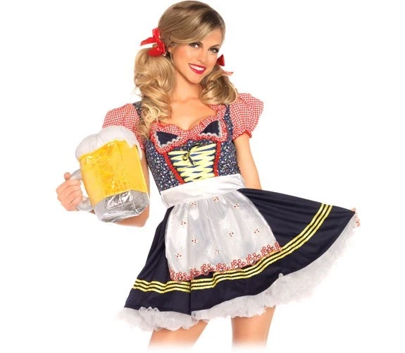 Disfraz Beer Stein Babe XL Sexy Pierna Avenida Vestido Dirndl Estilo 85220 Foto 1 de 3