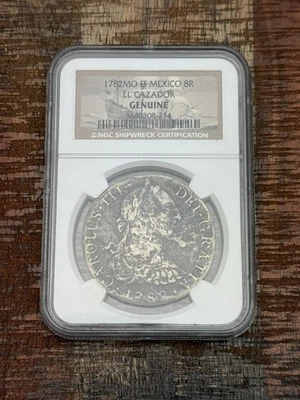 1782MO FF Mexico 8 Reales NGC Certified Genuine ~ Cazador Shipwreck - Image 1 of 4