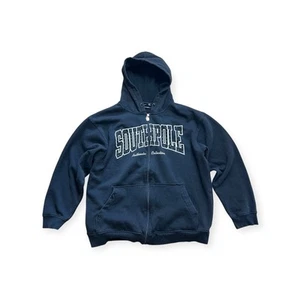 Southpole Black Zip Hoodie Jumper Hip Hop Studded Graphic Mens Size XL - Picture 1 of 9