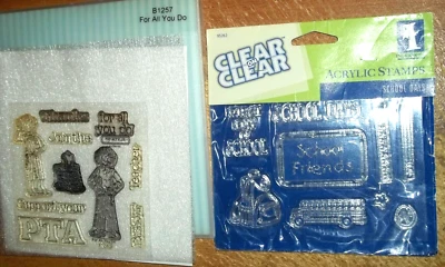 2 SELLOS ~ CTMH B1257 PARA TODO LO QUE HACES Y CLARO EN DÍAS ESCOLARES CLAROS Foto 1 de 3