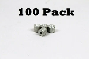 1/8 Aluminum Cable End Stop Buttons 100 Pack Trapping Supplies - Imagen 1 de 5
