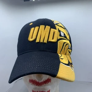 UMD Duluth Bulldogs Hat Cap Black M-L Stretch University of Minnesota Zephyr - Picture 1 of 13