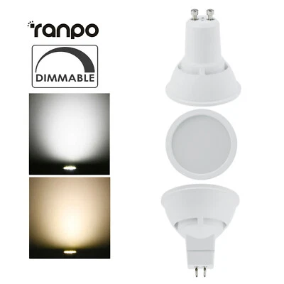220V 10W GU10 MR16 GU5.3 Dimmable LED Spotlight Bulbs Acrylic+Aluminum Lamp AJ - Image 1 of 4