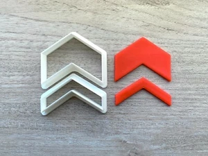 Simple Chevron Set Cookie Cutter Fondant Jewelry Mini Clay Earring Geometric - Picture 1 of 1