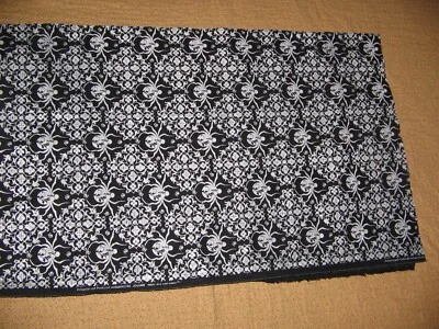 Joann Halloween Tela Negro Plata Araña Encaje 106x42" Artesanal Edredón Disfraz CLEA Foto 1 de 3