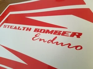 FOR STEALTH BOMBER ENDURO PANEL STICKERS DECALS L+R STRIPE S VINYL RED GLOSS COL - Picture 1 of 20